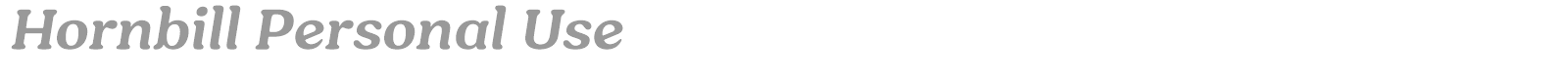 Hornbill font preview